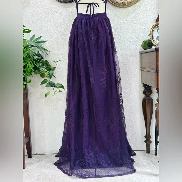 Windsor Deep Purple Lace Prom Gown - Picture 6 of 8